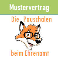 Die Ehrenamtspauschale im Vertragsbeispiel: Die Ehrenamtspauschale und die Übungsleiterpauschale können miteinander kombiniert werden. 